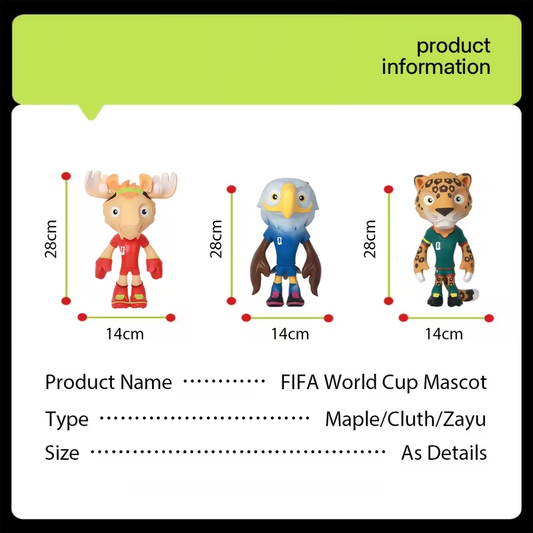 🐶 FIFA 2026 Mascot Dog Toy Set — 3PCS
